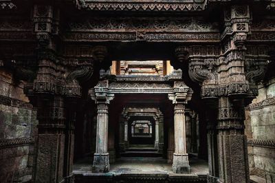 Interior of old temple building