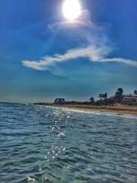 Scenic view of sea during sunset