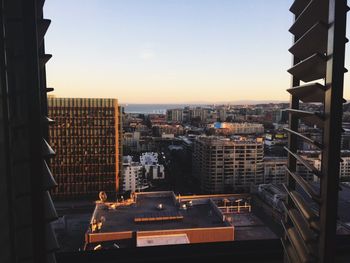 Cityscape at sunset