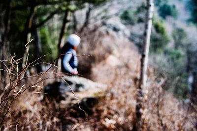 Man in forest