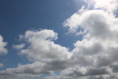 Low angle view of clouds in sky