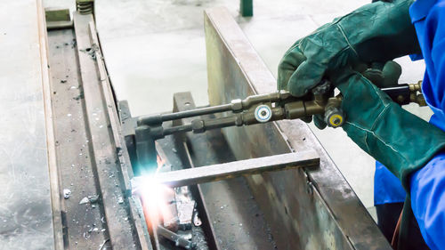 Man working on metal