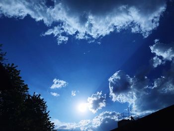 Low angle view of cloudy sky