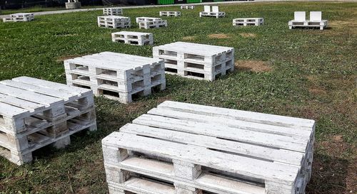 High angle view of trees