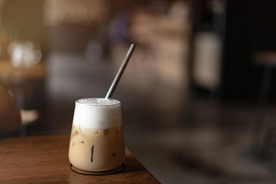 Close-up of coffee on table