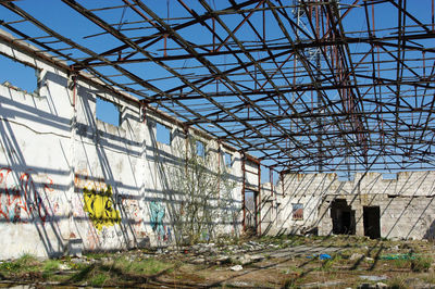 View of abandoned greenhouse