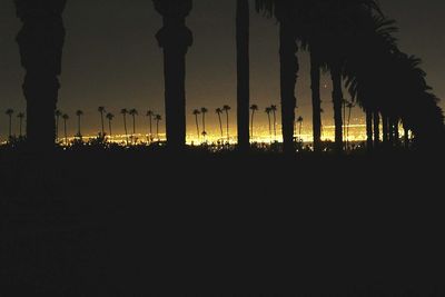 Silhouette landscape at sunset