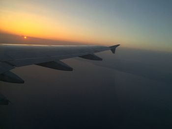 Aerial view of cloudscape at sunset