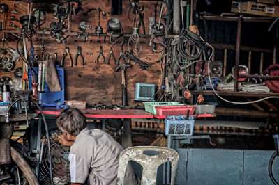 Man working at construction site