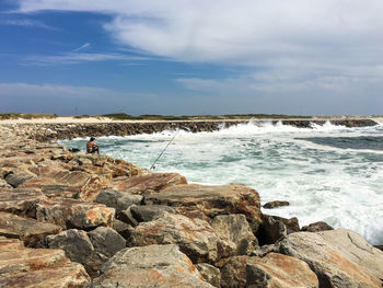 Scenic view of sea against sky