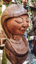 Close-up of buddha statue