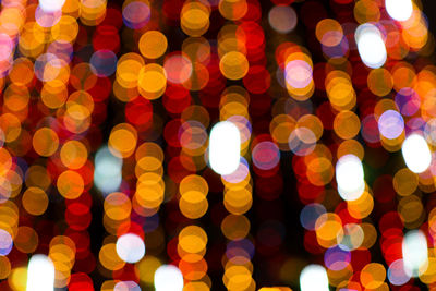 Defocused image of illuminated lights