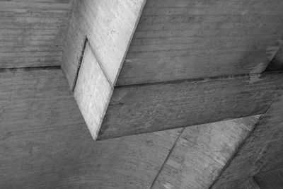 High angle view of concrete wall in building