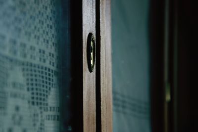 Close-up of closed window