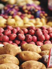 Close-up of fruits for sale at market stall