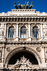 Low angle view of historical building