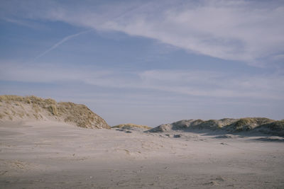 Scenic view of desert against sky