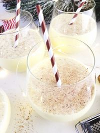 Close-up of eggnog