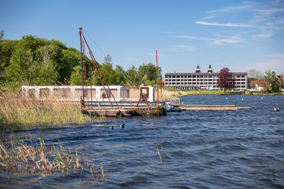 Scenic view of river against sky