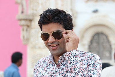 Young man wearing sunglasses