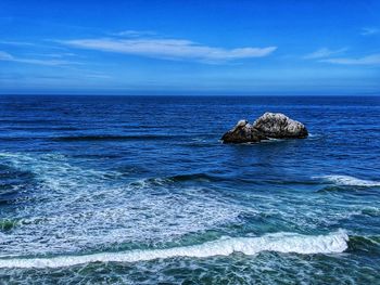 Scenic view of sea from shore ocean beach california against sky