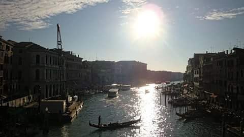 View of boats in canal