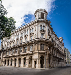 Low angle view of historic building against sky