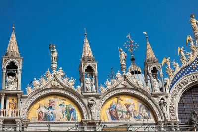 Details of the saint mark basilica built in 1092 in venice