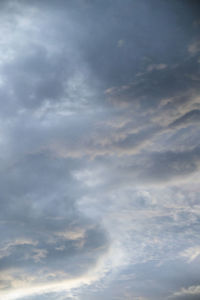 Low angle view of clouds in sky