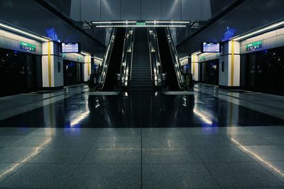 View of subway train