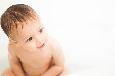 Portrait of cute baby girl
