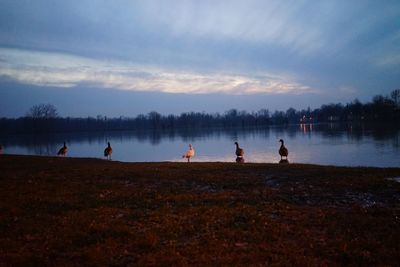 View of lake against sky