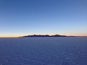 Scenic view of landscape against clear sky