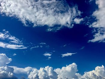 Low angle view of clouds in sky