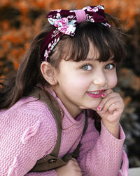 Close-up portrait of a girl