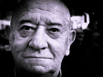 Close-up portrait of senior man