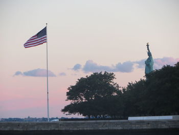 View of flags against sky