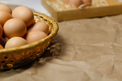 Close-up of food on table