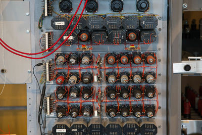 Close-up of control panel