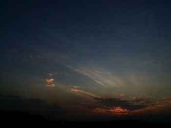 Scenic view of sky at night