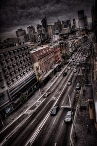 City street with buildings in background