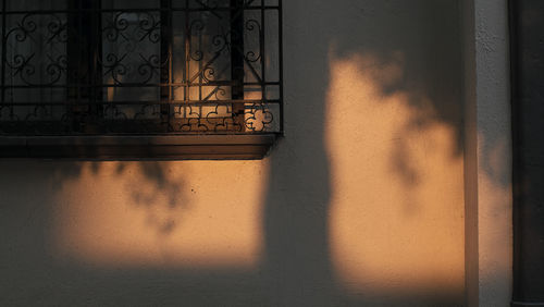 Shadow of window on building
