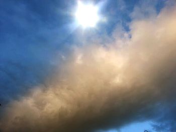 Low angle view of cloudy sky