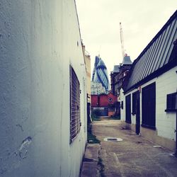 View of buildings along road