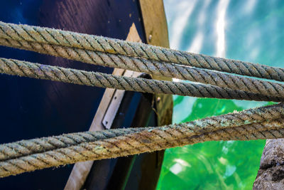 Close-up of rope against blurred background
