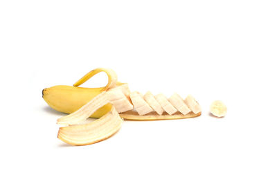 Close-up of fruit against white background