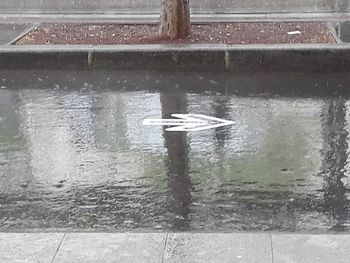 Full frame shot of wet metal during rainy season