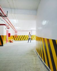 Man working in corridor