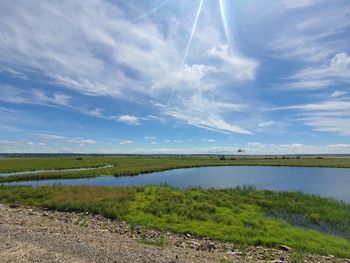 Scenic view of landscape against sky