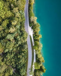 High angle view of sea shore